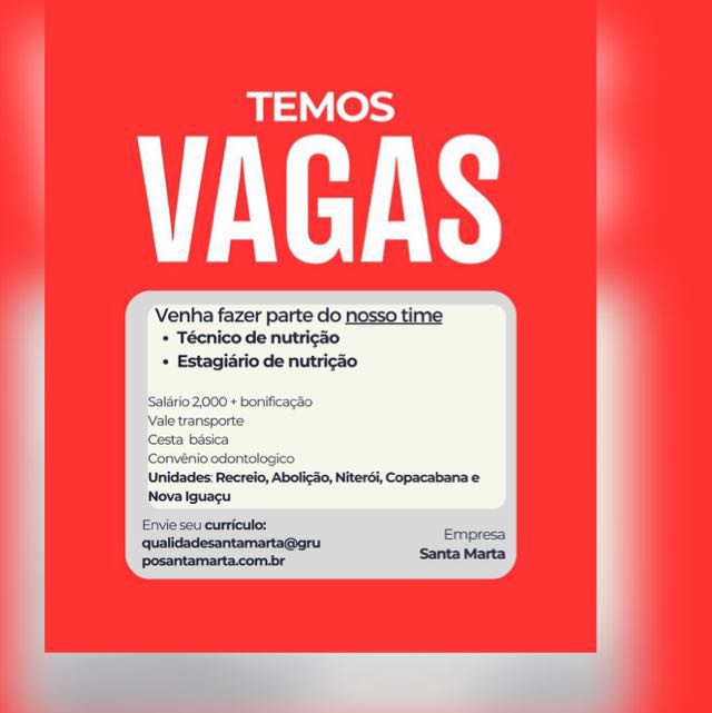 Nutrição RJ Vagas e estágios Nutrição RJ Vagas e estágios